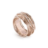 Anillo Rubinia Mujer Classic Collection Filo Della Vita in Oro rosa Diamante AN13RBT